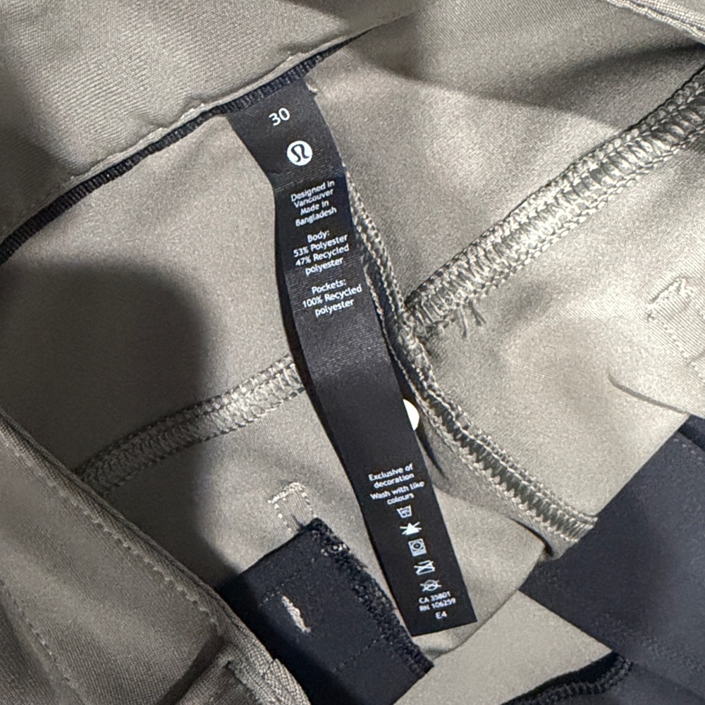 Lululemon Mens Work Office Career Pants ABC Pants Olive Green 30 x 33 - Picture 6 of 6
